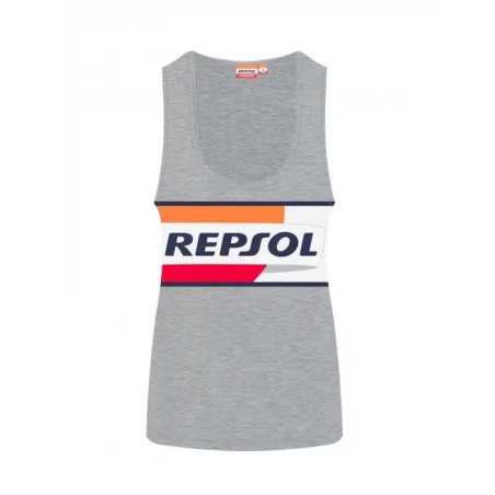 TOP TIRANTES MUJER REPSOL RACING GRIS | Camisetas Casual