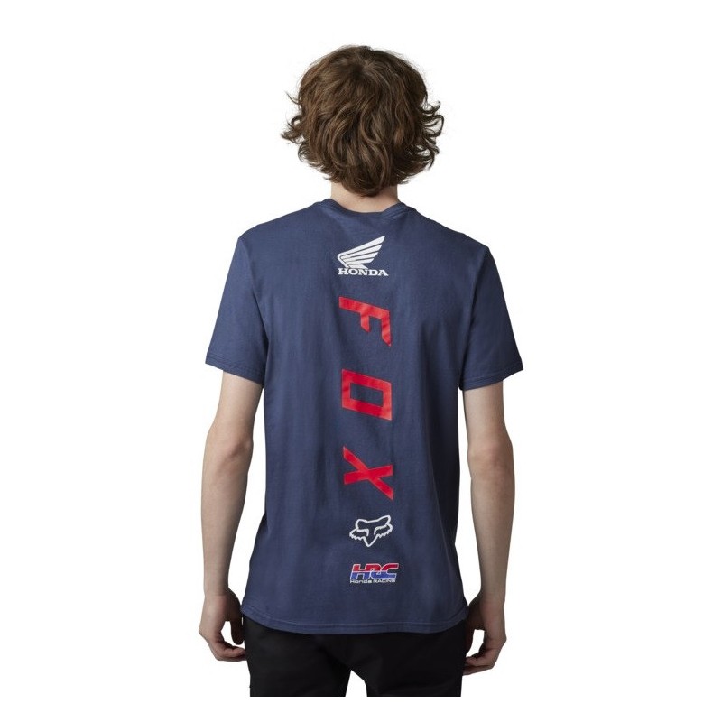 CAMISETA FOX X HONDA AZUL | Camisetas de Moto