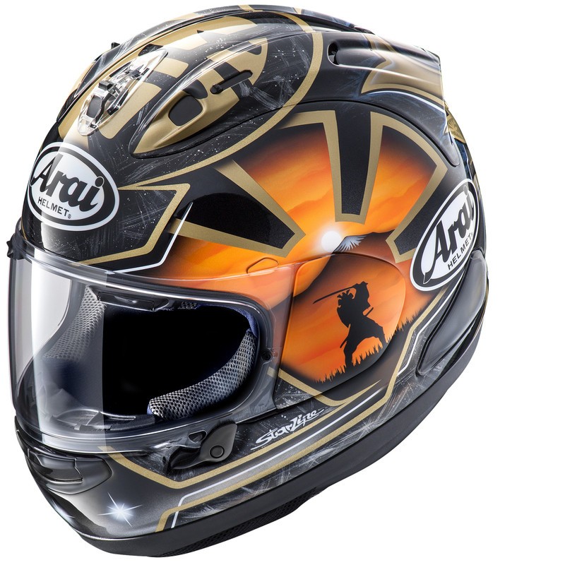 CASCO ARAI RX-7V EVO PEDROSA SPIRIT ORO | Cascos de Moto