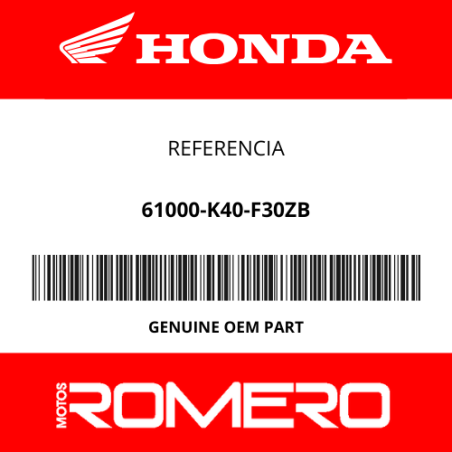 JUEGO DE GUARDABARROS DELANTERO HONDA ORIGINAL REF: 61000-K40-F30ZB