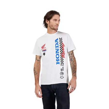 CAMISETA FOX X HONDA BLANCA | Camisetas de Moto
