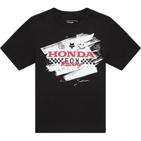 CAMISETA JUVENIL FOX X HONDA NEGRA | Camisetas de Moto