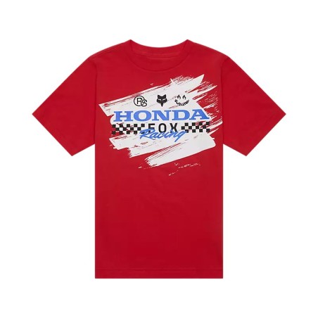CAMISETA JUVENIL FOX X HONDA ROJA | Camisetas de Moto