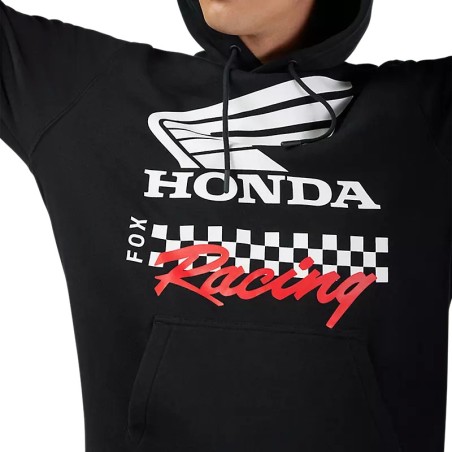 Sudadera Fox Honda Negra con Capucha | Ropa Oficial Motocross